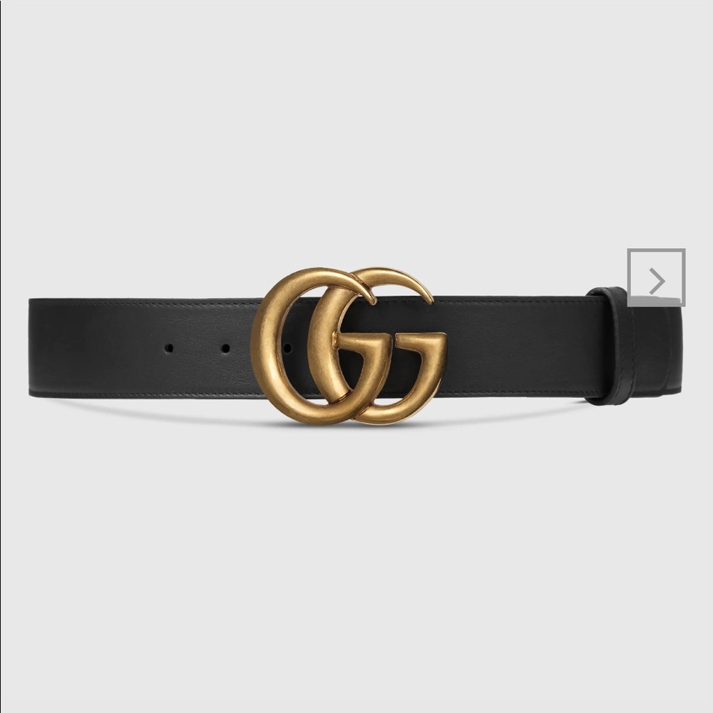 100% Authentic Gucci Marmot Medium GG Black Belt